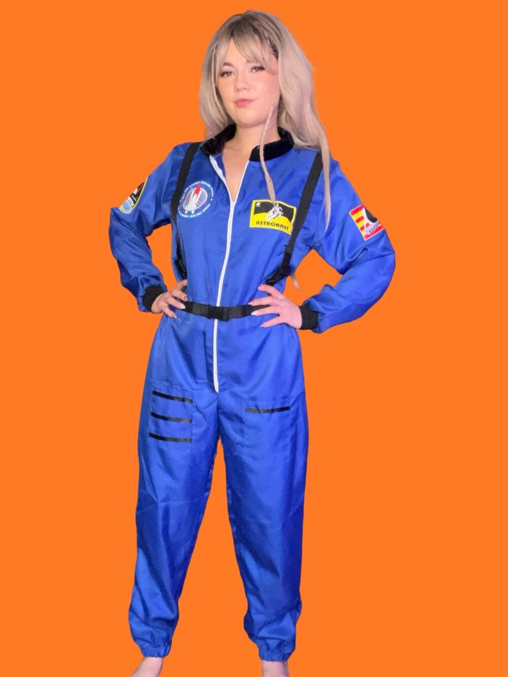 Astronaut Costume Space Suit for Adult Cosplay Costumes Zipper Uniform